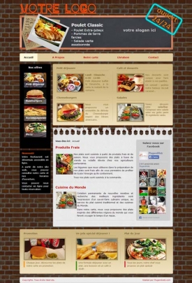 Site web internet restaurant restauration Burger Américain classique Pizza Fast Food