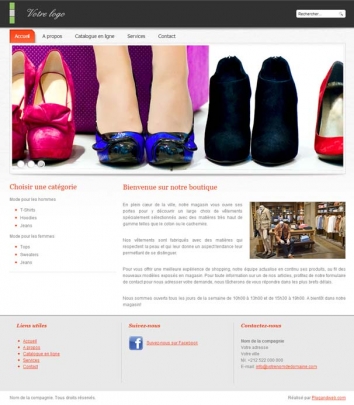 site web internet professionnel boutique en ligne vêtement par cher