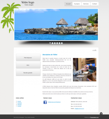 site web internet dynamique tourisme hôtel voyage excursion