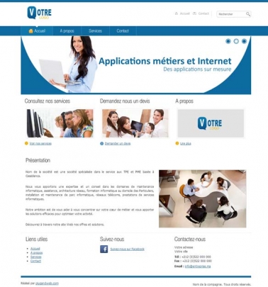 site web internet dynamique entreprise maintenance réseau développement  logiciel progiciel