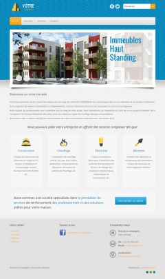 site web dynamique construction chauffage électricité bâtiment