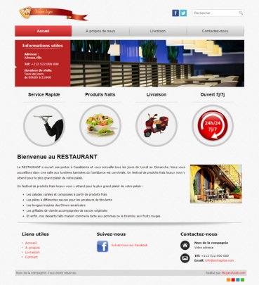 Site web conçu spécialement pour l’art culinaire.